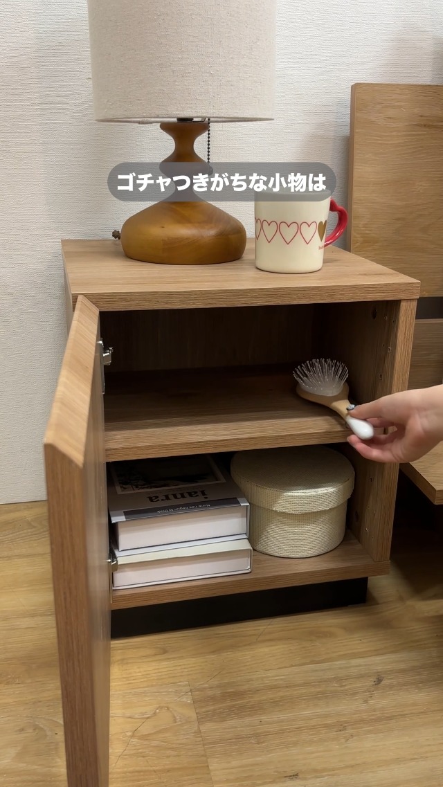 Amazon｜LOWYA ロウヤ サイドテーブル ベッド横 ベッドサイドテーブル